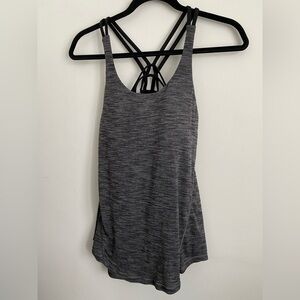 Lululemon Moment To Movement Strappy 2-In-1 Tank Top • Heathered Black • US 4